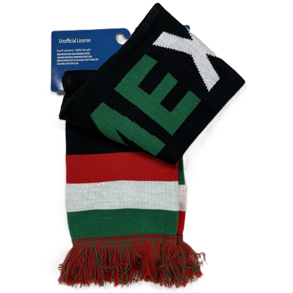 Mexico Futbol Scarf Eclipse Country Red White Green Black Acrylic One Size NWT